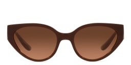 Shop Dolce & Gabbana Cat Eye Sunglasses in Transparent Aubergine online.