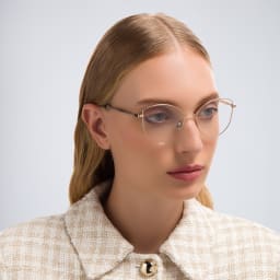 تسوق نظارات طبية بترفلاى جيمي تشو بلون Rose Gold أونلاين.