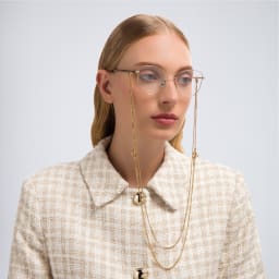 Shop JIMMY CHOO Butterfly Eyeglasses in Rose Gold online.