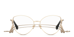 Shop JIMMY CHOO Butterfly Eyeglasses in Rose Gold online.