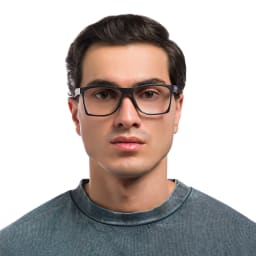 تسوق نظارات طبية أكتيڤيت بإطار مربّع واسع اوكلي بلون Satin Black أونلاين.