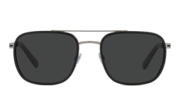 Shop BVLGARI Rectangle Sunglasses in Matte Gunmetal online.