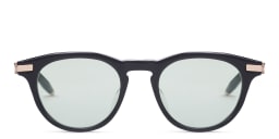 Shop AKONI Gemini Unisex Round Eyeglasses in Black online.