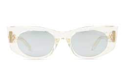 Shop AKONI Aquila Cat Eye Sunglasses in Clear online.