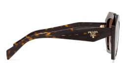 Shop PRADA Irregular Sunglasses in Tortoise online.