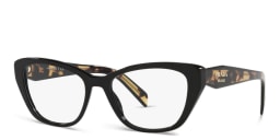 Shop PRADA Cat Eye Eyeglasses in Black online.