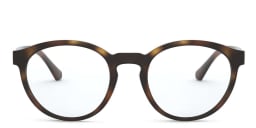Shop Emporio Armani Round Eyeglasses in Matte Havana online.