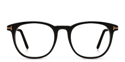 Shop TOM FORD Round Eyeglasses in Shiny Black online.