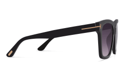 Shop TOM FORD Square Sunglasses in Shiny Black online.
