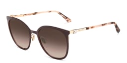 Shop JIMMY CHOO Oria/G/SK Cat Eye Sunglasses in Gold Copper online.