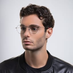 Shop GUCCI Round Eyeglasses in Silver online.