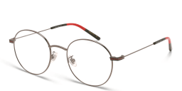 Shop GUCCI Round Eyeglasses in Silver online.