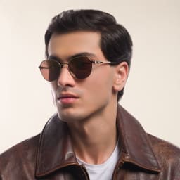 Shop Maui Jim Hukilau 845 Unisex Round Sunglasses in Gold online.
