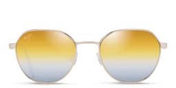 Shop Maui Jim Hukilau 845 Unisex Round Sunglasses in Gold online.