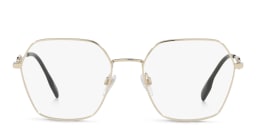 Shop BURBERRY Wide Irregular Eyeglasses in Light Gold online.