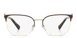 Shop BVLGARI Rectangle Eyeglasses in Pale Gold/Brown online.