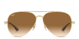 Shop Ray-Ban Unisex Pilot Sunglasses in Gold online.
