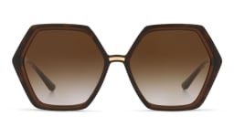Shop Dolce & Gabbana Irregular Sunglasses in Havana online.