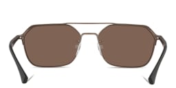 Shop Emporio Armani Irregular Sunglasses in Black online.
