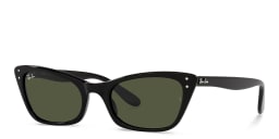 Shop Ray-Ban Lady Burbank Cat-Eye Sunglasses in Black online.