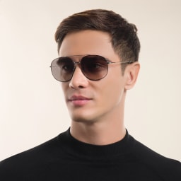 Shop PRADA Aviator Sunglasses in Black online.