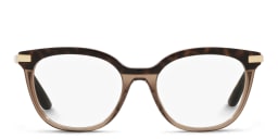 Shop Dolce & Gabbana Round Eyeglasses in Havana /Transparent Brown online.