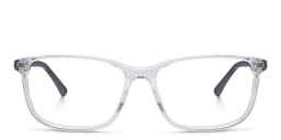 Shop EYE'M Wide Rectangle Eyeglasses in Transparent online.