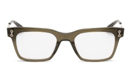 Shop AKONI Kepler Unisex Rectangle Eyeglasses in Gold online.