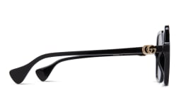 Shop GUCCI Square Sunglasses in Black online.