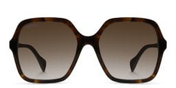 Shop GUCCI Square Sunglasses in Havana online.