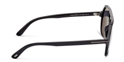 Shop TOM FORD Hayes Aviator Sunglasses in Shiny Black online.