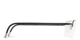 Shop Silhouette Half-Rim Square Eyeglasses in Gunmetal online.