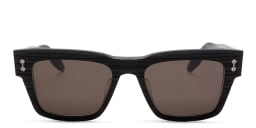 Shop AKONI Columba Square Sunglasses in Black online.