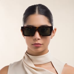 Shop OFF WHITE Unisex Square Sunglasses in Havana online.