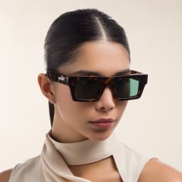 Shop OFF WHITE Unisex Square Sunglasses in Havana online.