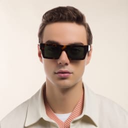 Shop OFF WHITE Unisex Square Sunglasses in Havana online.