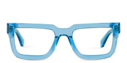 Shop OFF WHITE Unisex Square Eyeglasses in Blue online.