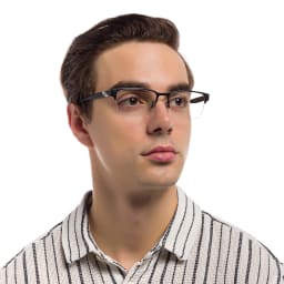 Shop Emporio Armani Half-Rim Wide Rectangle Eyeglasses in Matte Black online.
