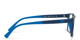 Shop Emporio Armani Kids Rectangle Eyeglasses in Blue online.