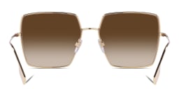 Shop BURBERRY Oversized Square Sunglasses in Light Gold online.