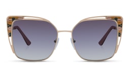 Shop BVLGARI Butterfly Sunglasses in Pink Gold online.