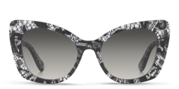 Shop Dolce & Gabbana Cat-Eye Sunglasses in Black Lace online.