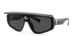 Shop Dolce & Gabbana Unisex Rectangle Sunglasses in Black online.
