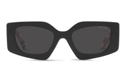 Shop PRADA Irregular Sunglasses in Black online.