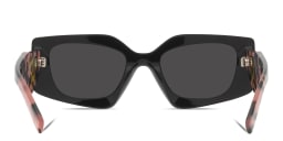 Shop PRADA Irregular Sunglasses in Black online.