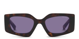 Shop PRADA Irregular Sunglasses in Tortoise online.
