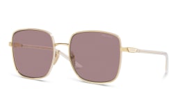 Shop PRADA Oversized Square Sunglasses in Pale Gold online.