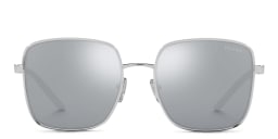 Shop PRADA Oversized Square Sunglasses in Silver online.