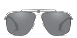 Shop VERSACE Aviator Sunglasses in Gunmetal online.