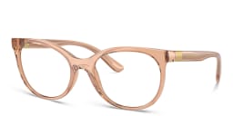 Shop Dolce & Gabbana Cat-Eye Eyeglasses in Transparent Beige online.